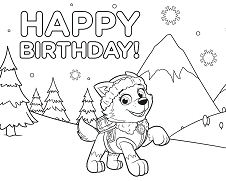 Kolorowanka urodziny Everest